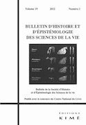 Bulletin d'histoire et d'épistémologie des sciences de la vie, v. 19, no 01